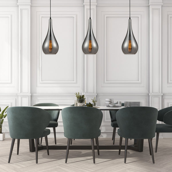 Ashill Smoked Glass Single Pendant Light