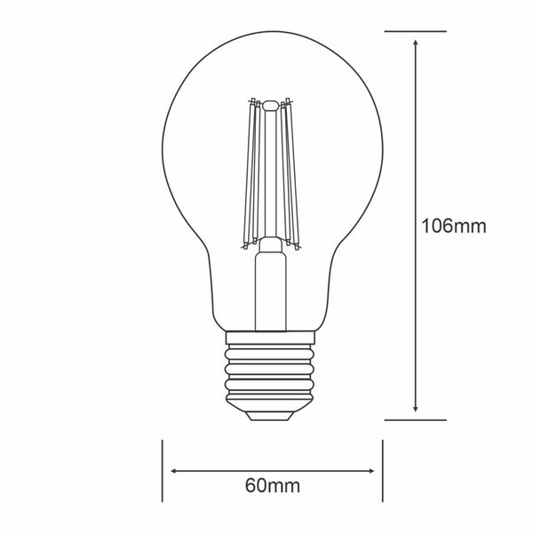 Classic E27 Dimmable Warm White LED GLS 12W 3000K 1521lm
