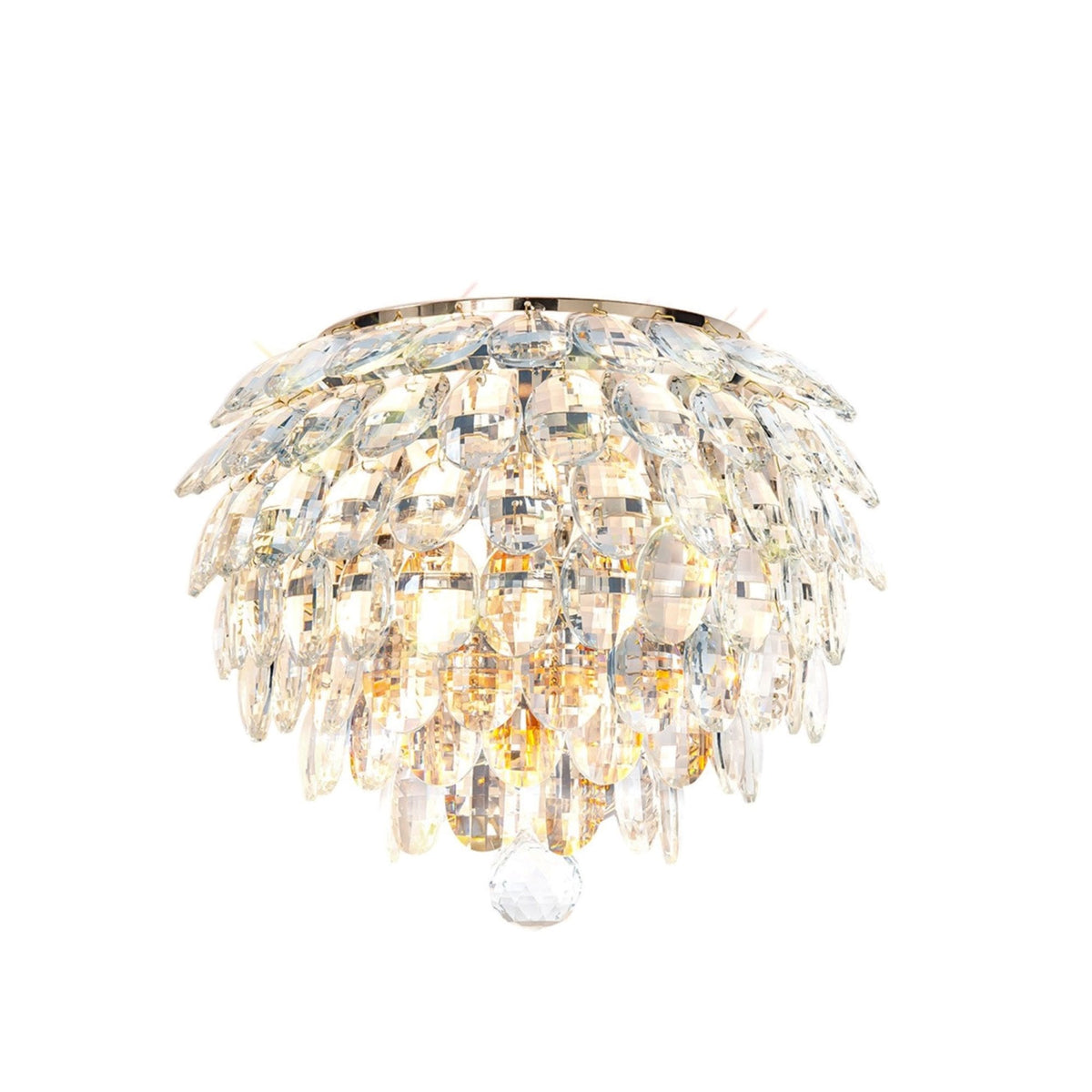 Coniston 2 Light Clear Crystal Wall Light in French Gold