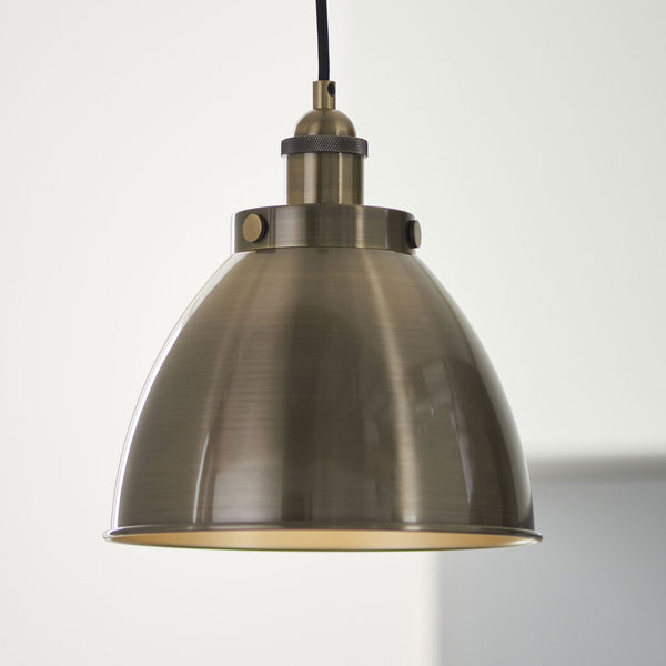 Franklin Small Antique Brass Pendant Light