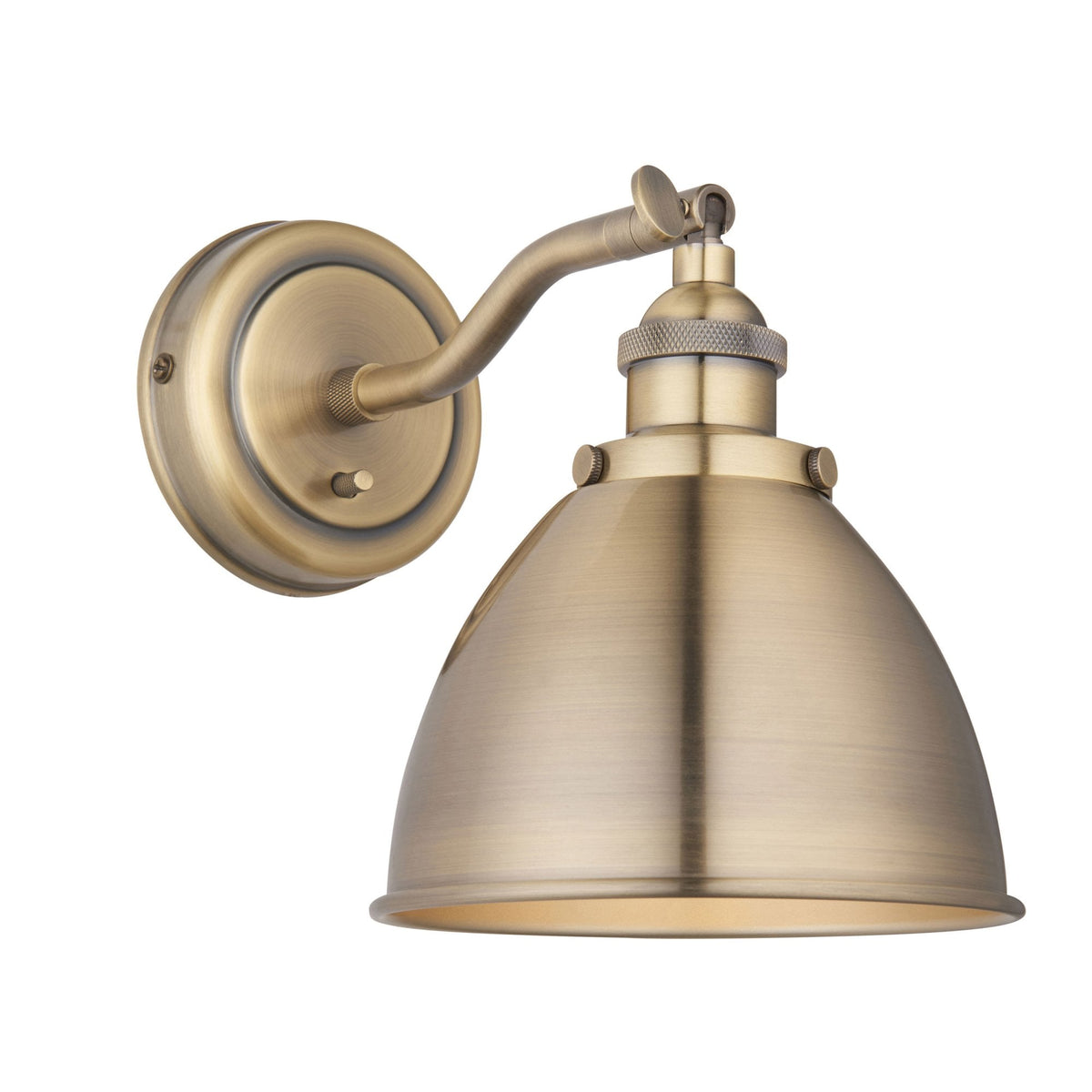 Franklin Single Wall Light in Antique Brass Finish
