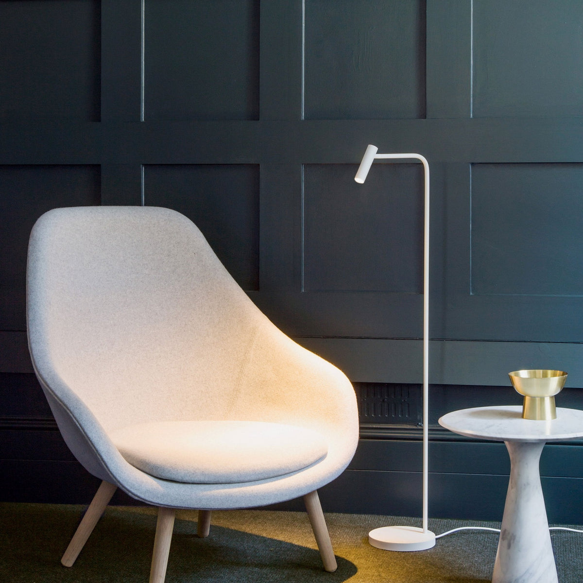 Enna LED Floor Lamp in Matt White