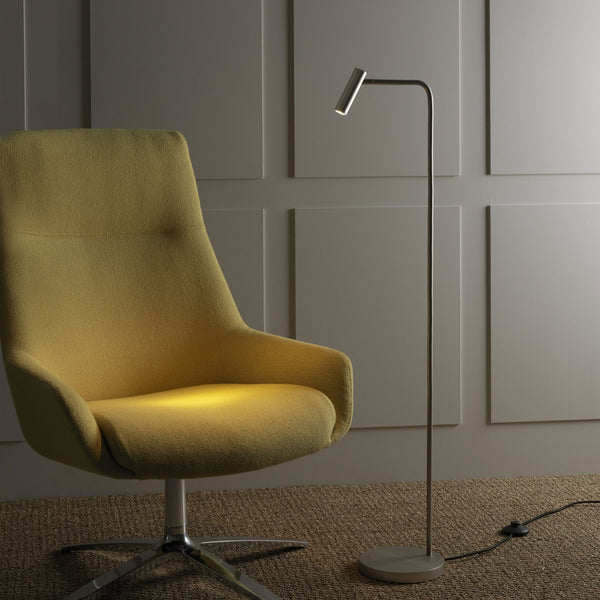 Enna LED Floor Lamp in Matt Nickel