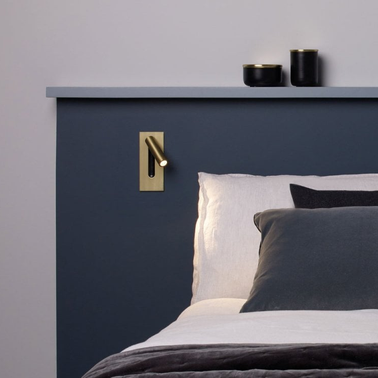 Fuse 3 Micro Switched LED Reading Light in Matt Gold