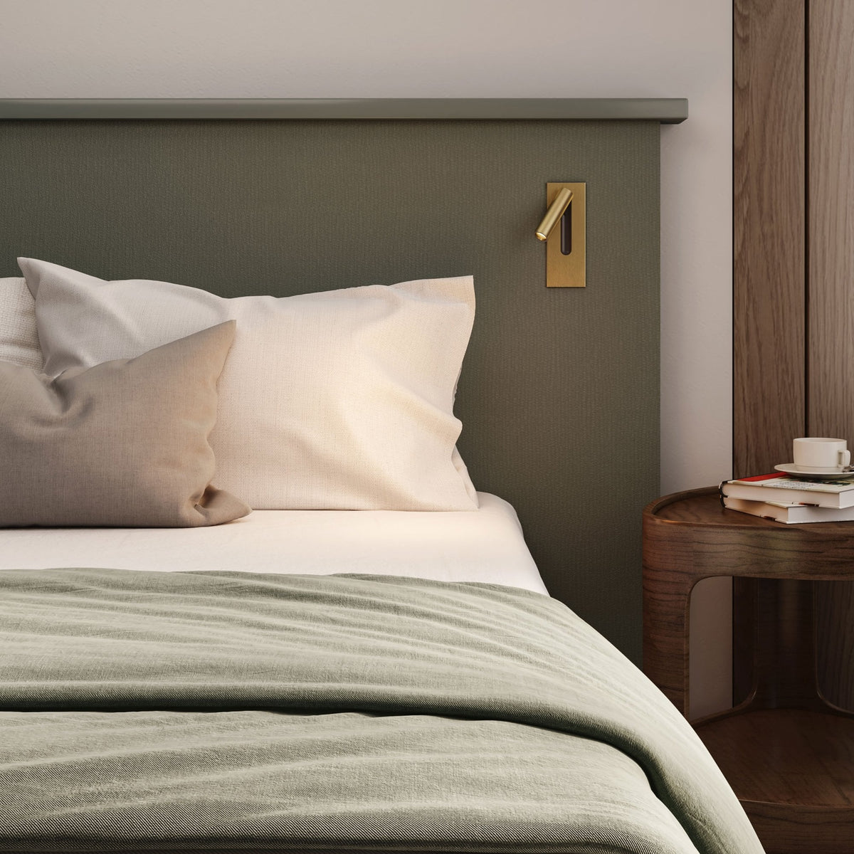 Fuse 3 Micro Switched LED Reading Light in Matt Gold