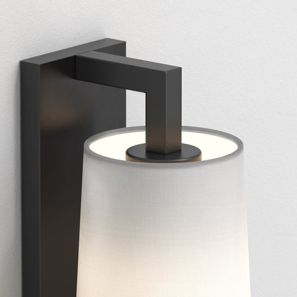 Lago 280 IP44 Wall Light in Matt Black