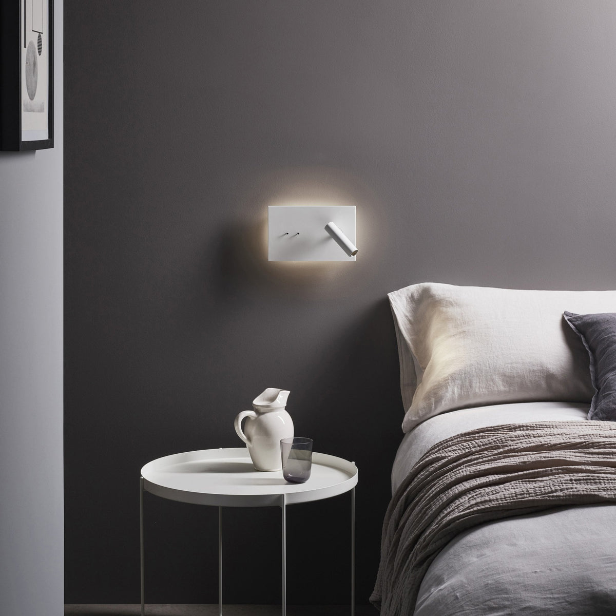 Edge Reader Mini LED Dual Wall & Reading Light in Matt White