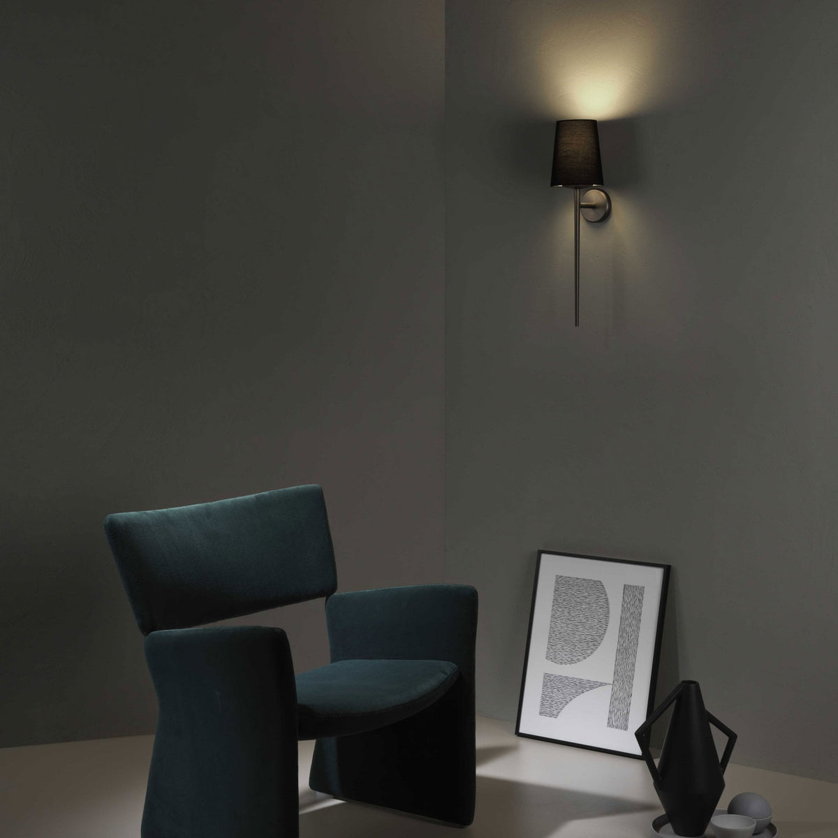 Beauville IP44 Wall Light in Polished Chrome