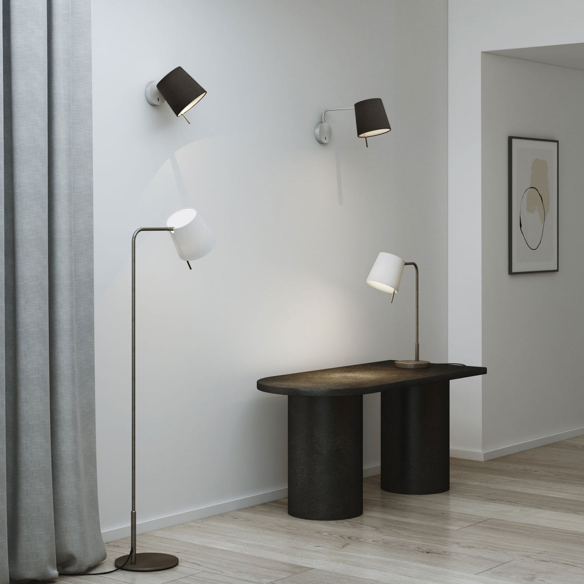 Cone 173 White Fabric Cone Shade