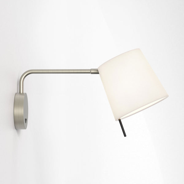 Mitsu Swing Arm Switched Wall Light in Matt Nickel