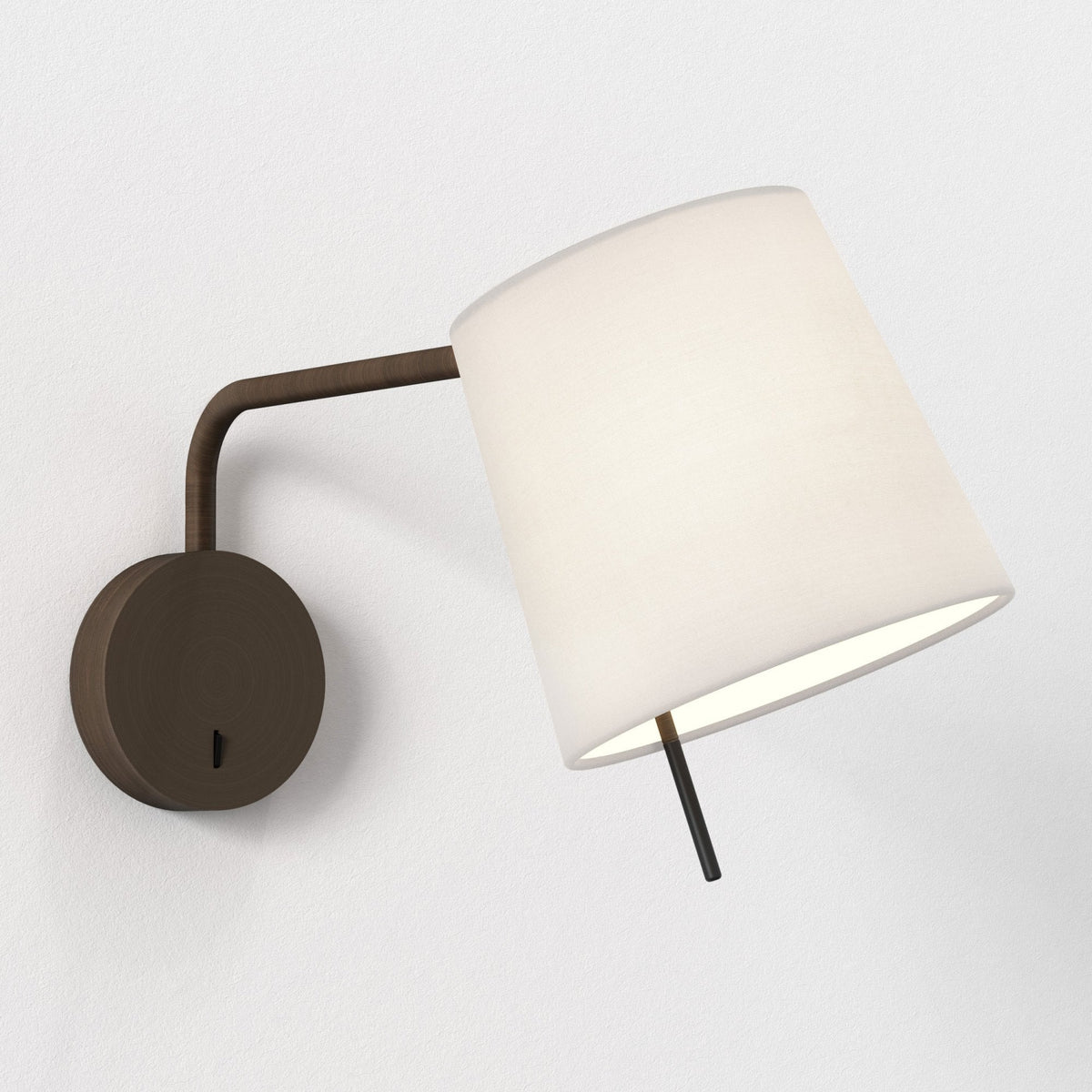 Mitsu Swing Arm Switched Wall Light in Bronze