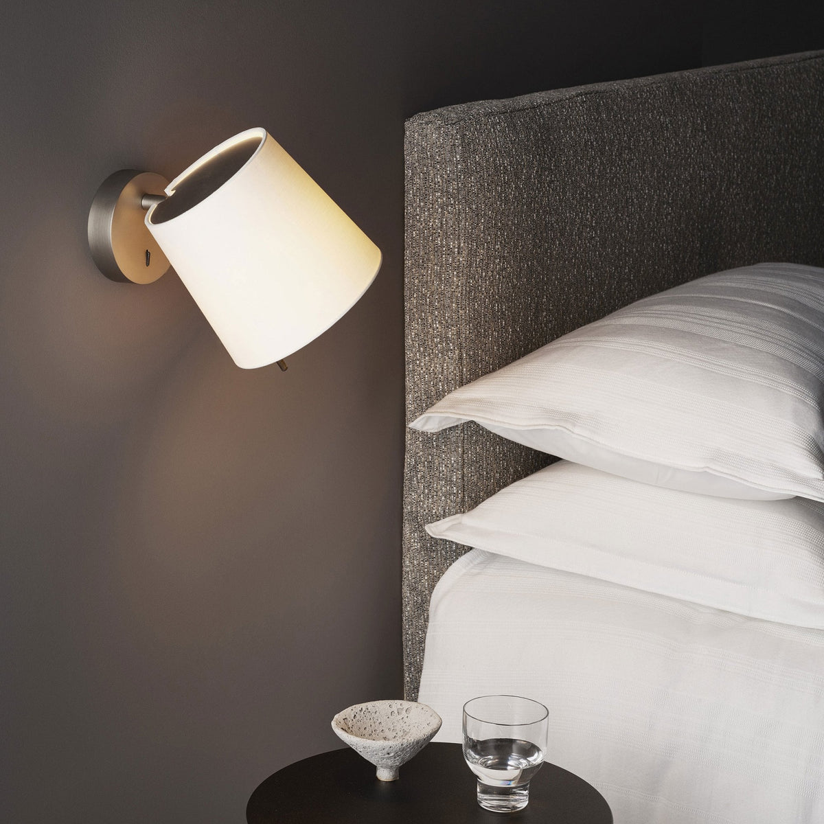 Mitsu Adjustable Switched Wall Light in Matt Nickel