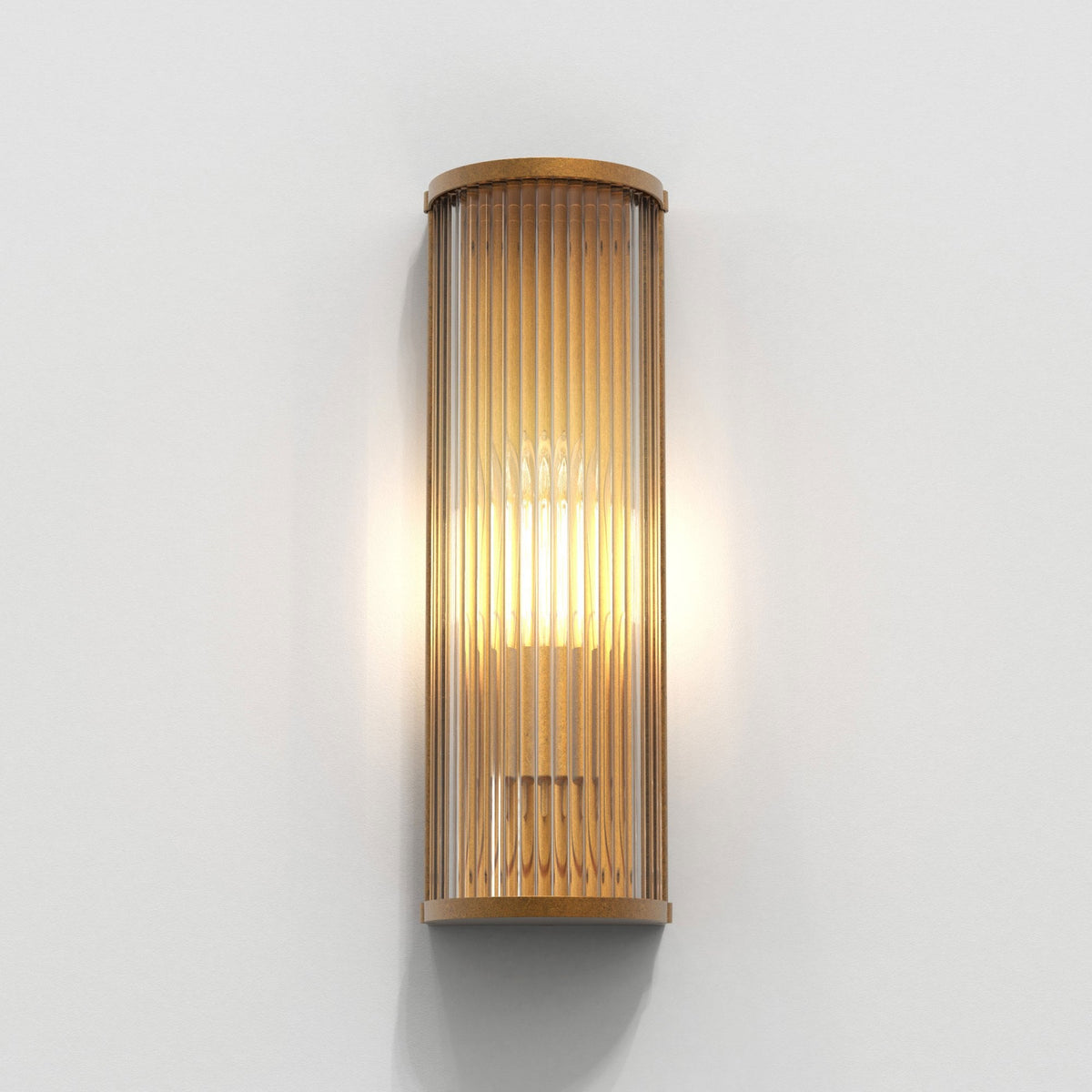 Avignon Round 375 Wall Light in Antique Brass