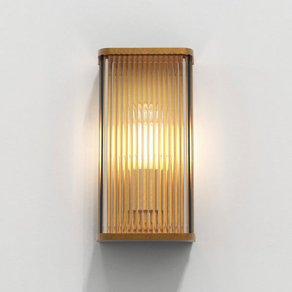 Avignon Square 300 Wall Light in Antique Brass