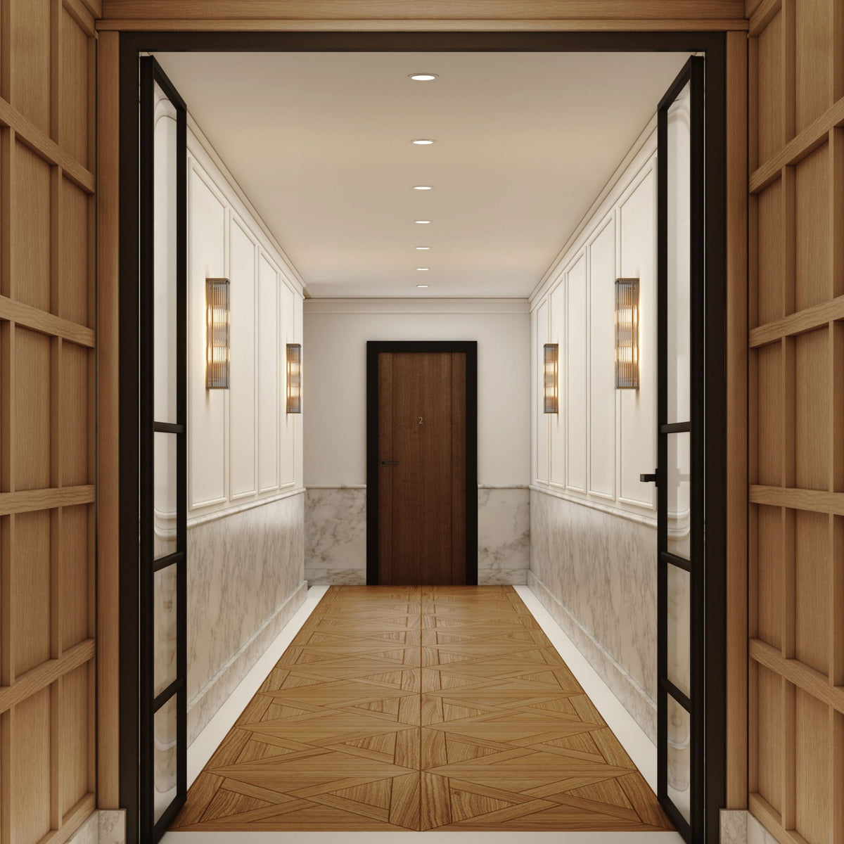 Avignon Square 500 Wall Light in Bronze