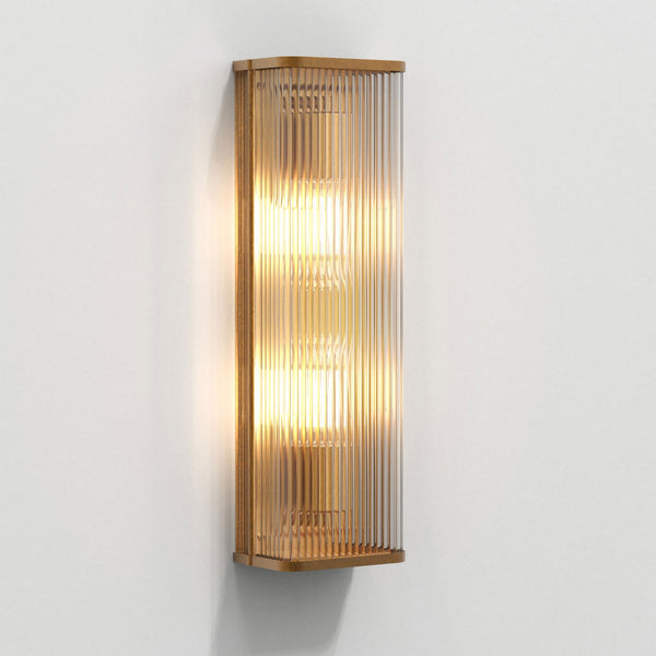 Avignon Square 500 Wall Light in Antique Brass