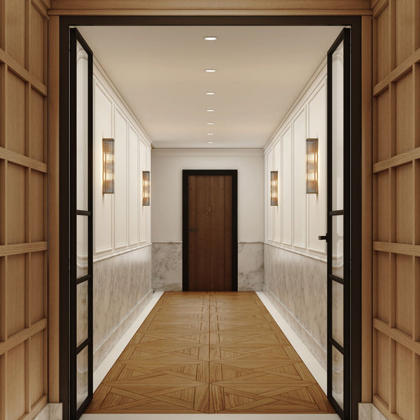 Avignon Square 500 Wall Light in Antique Brass