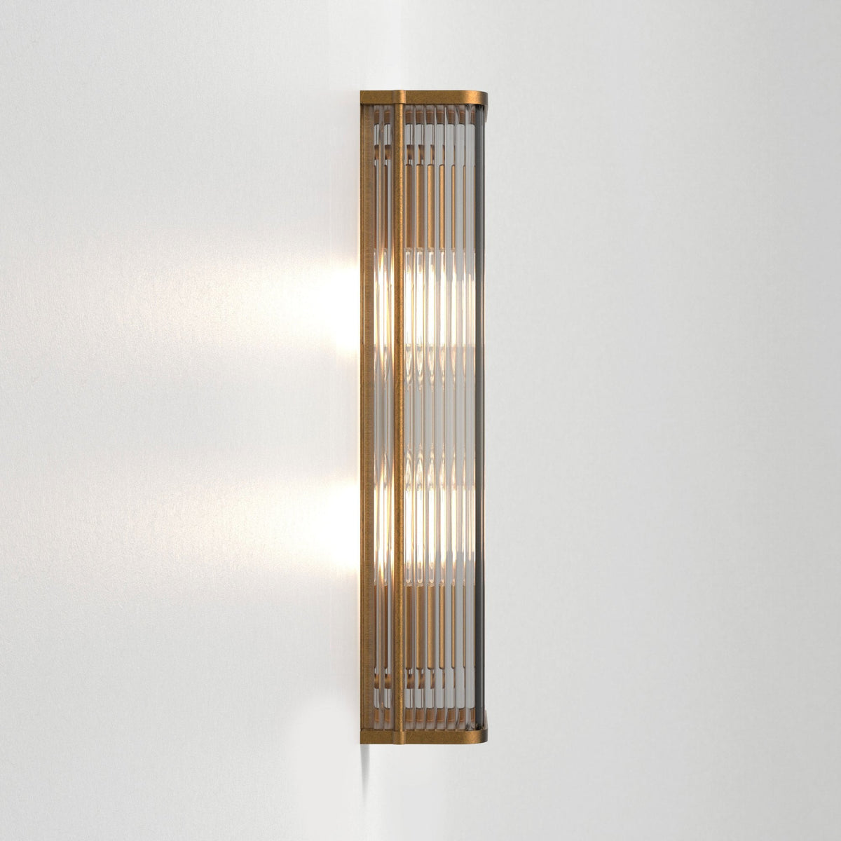 Avignon Square 500 Wall Light in Antique Brass