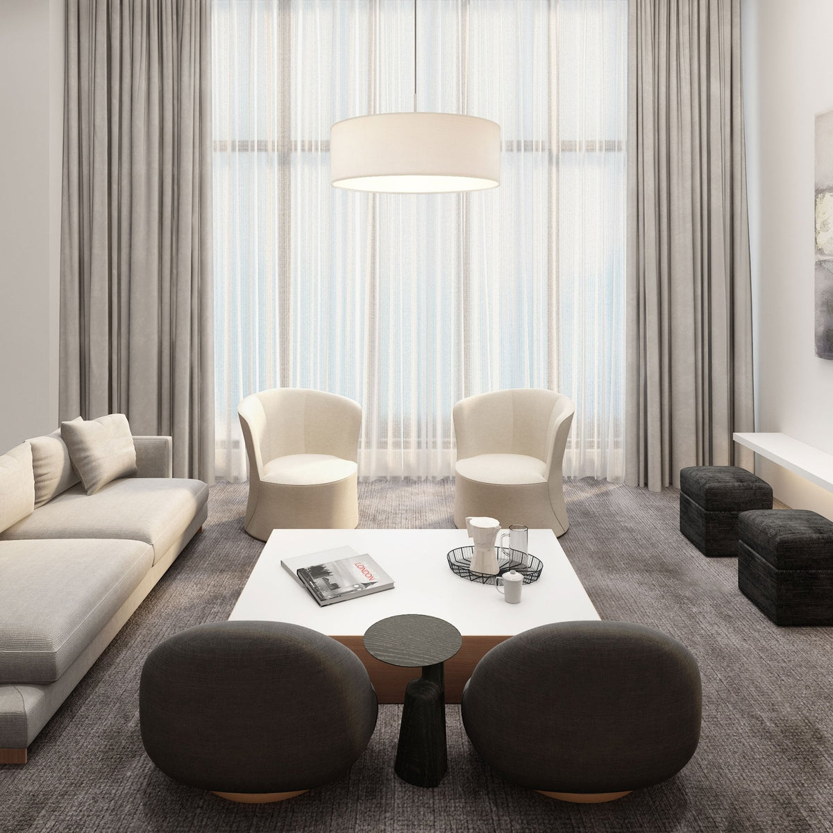 Cambria Pendant in Matt Nickel