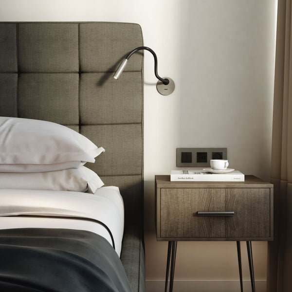 Lucca Recessed Switched LED Reading Light in Matt Nickel