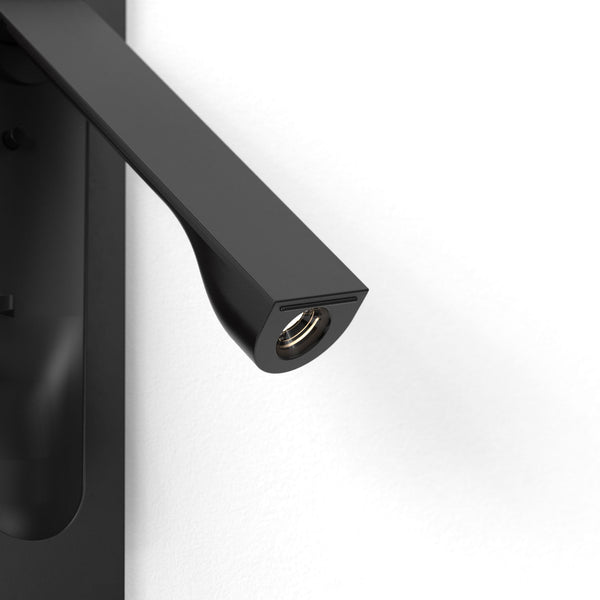 Keta USB-A Recessed Switched LED Reading Light in Matt Black