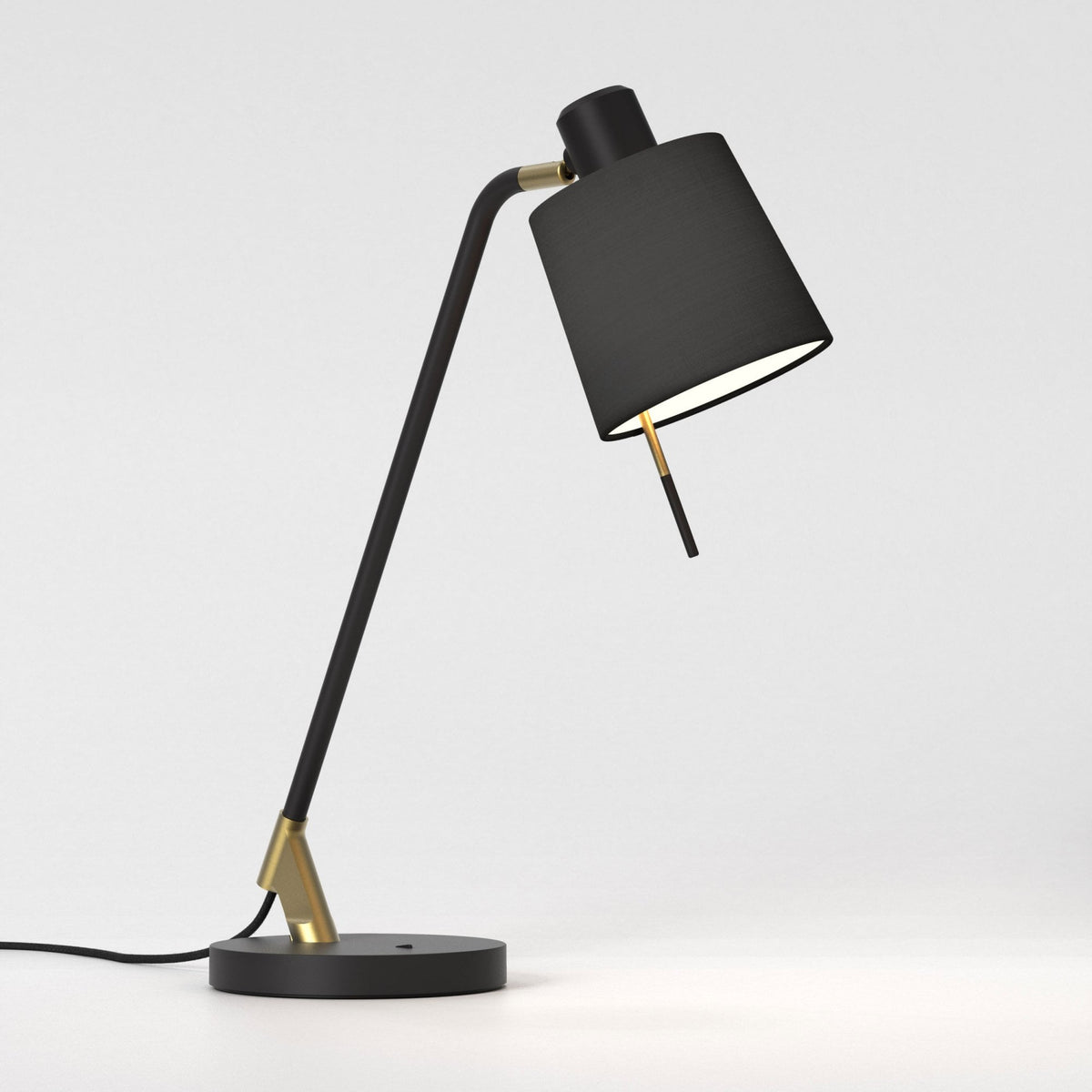 Edward Switched Adjustable Desk Light in Matt Black