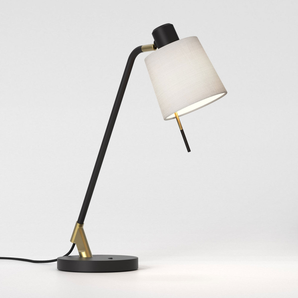 Edward Switched Adjustable Desk Light in Matt Black