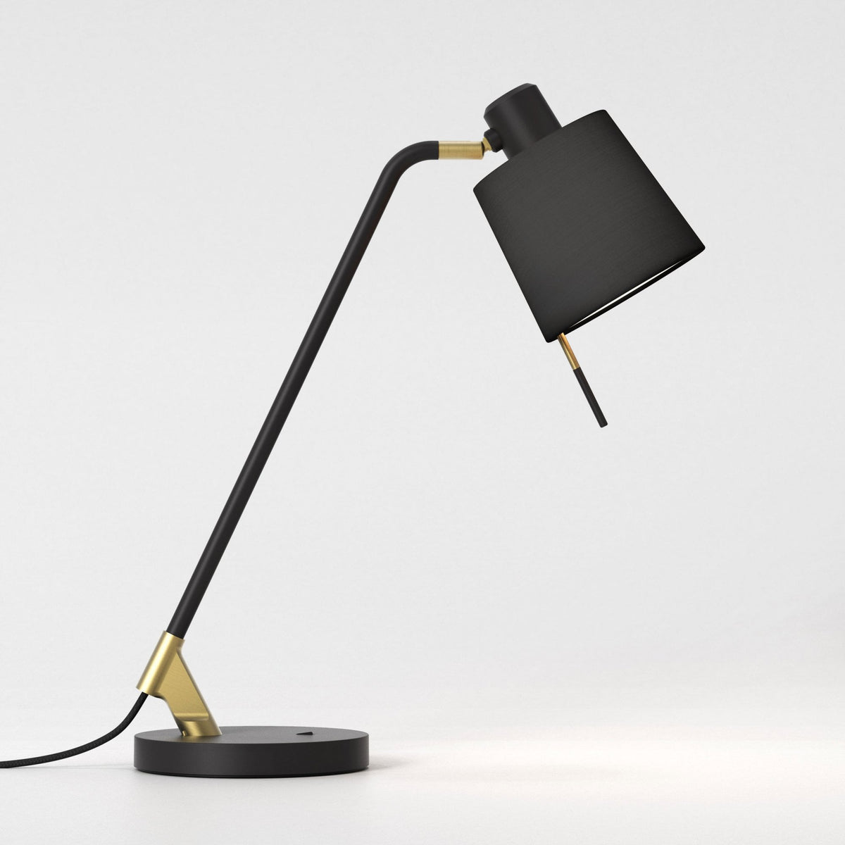 Edward Switched Adjustable Desk Light in Matt Black