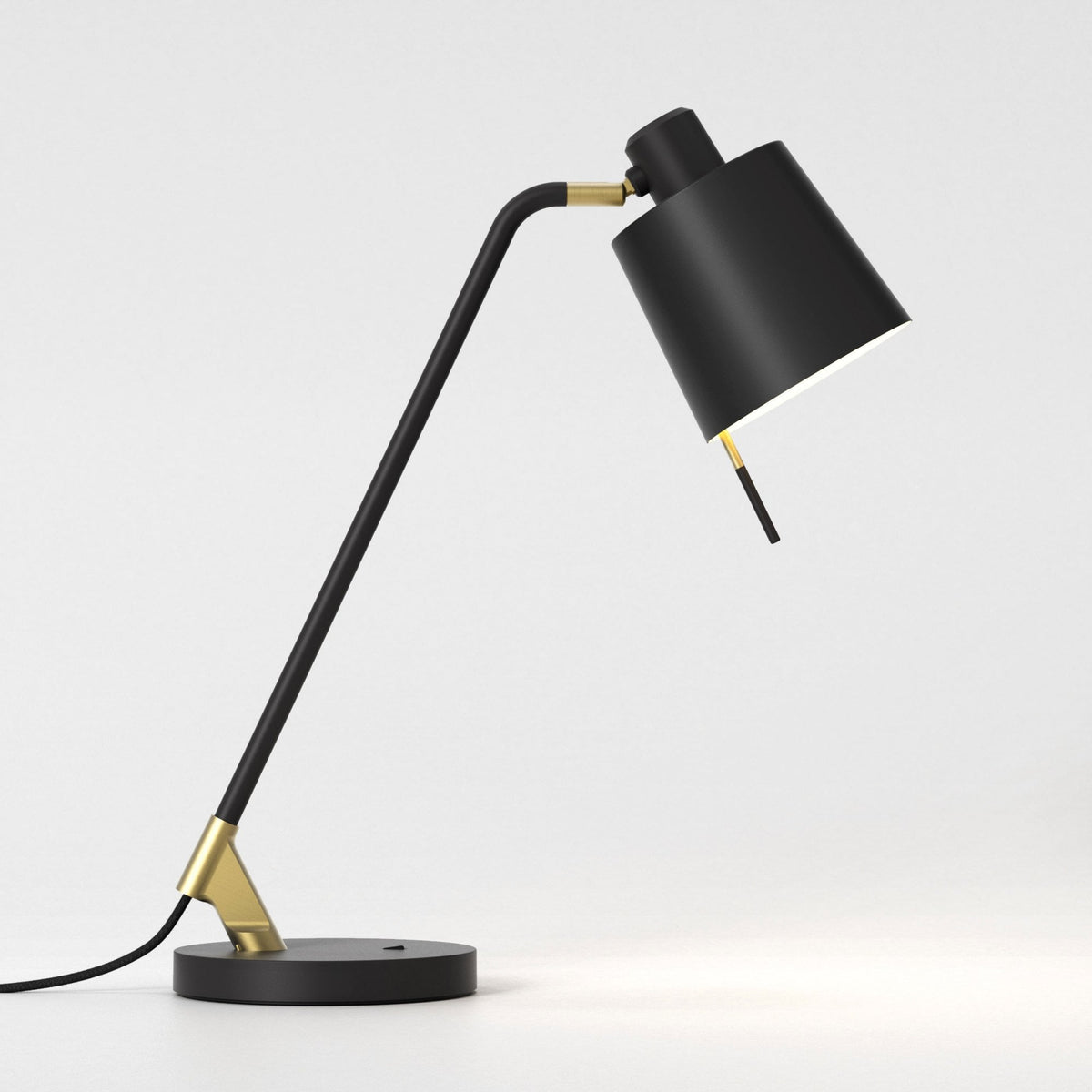 Edward Switched Adjustable Desk Light in Matt Black