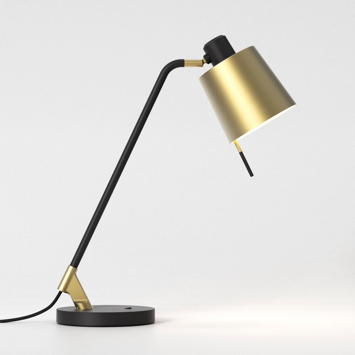Edward Switched Adjustable Desk Light in Matt Black