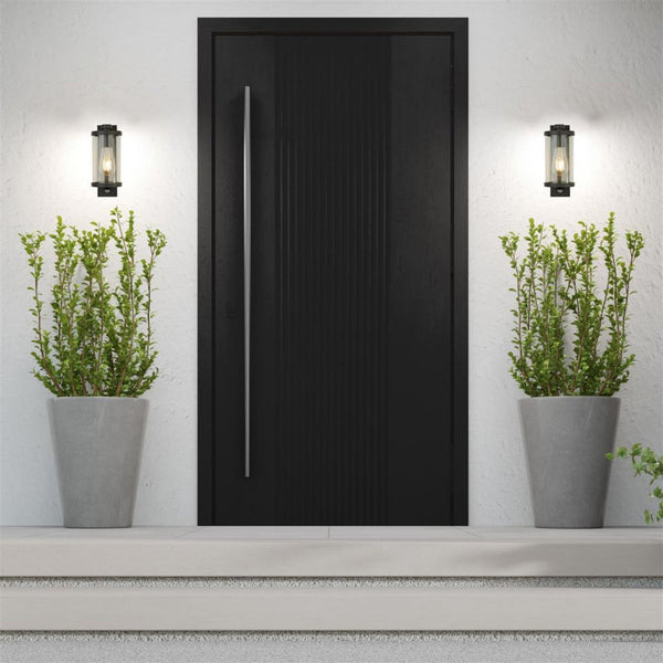 Bakerloo PIR Outdoor Wall Light - Black with Clear Glass