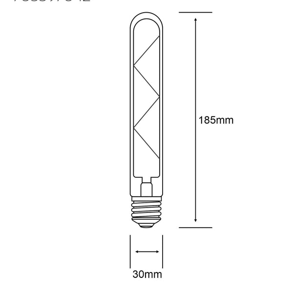 Classic Deco E27 Dimmable Neutral White X Filament LED 185mm Tube 4W 4000K 300lm