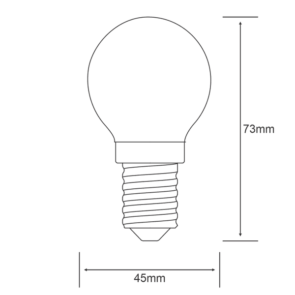 Classic E14 Dimmable Warm White Opal LED Golf Ball 4W 2700K 400lm