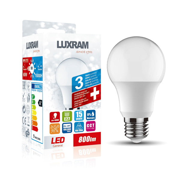 CCT E27 Switchable Colour Temperature LED GLS 9W 800lm
