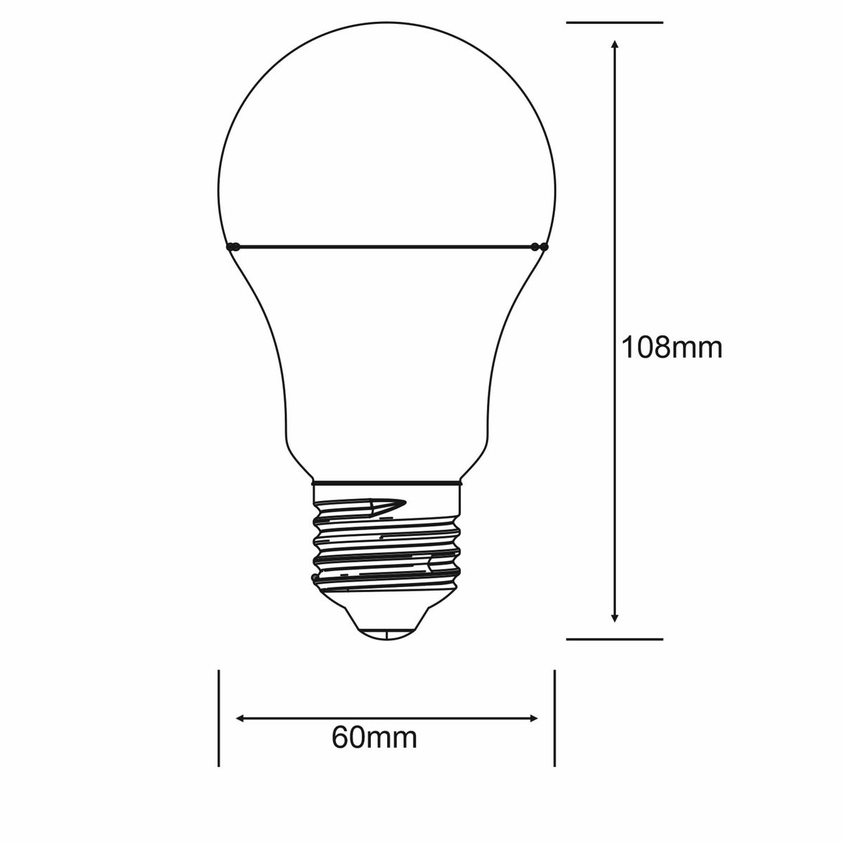 CCT E27 Switchable Colour Temperature LED GLS 9W 800lm