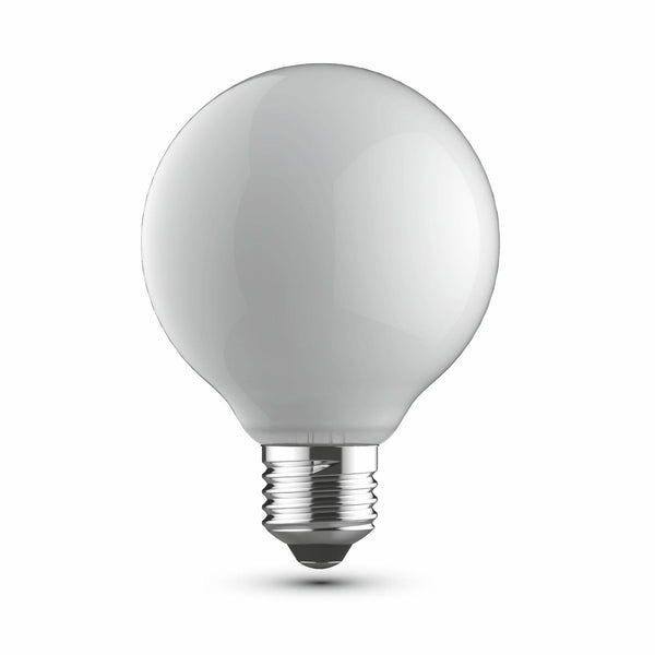Classic E27 Dimmable Warm White 95mm Opal LED Globe 6.5W 2700K 806lm