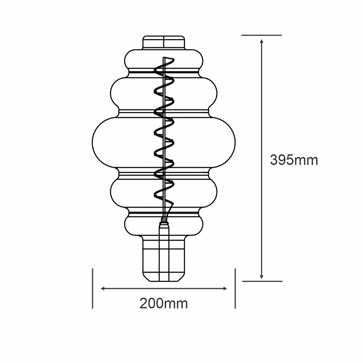 Classic Style E27 Amber Type B Dimmable Extra Warm White LED 4W 2100K 200lm