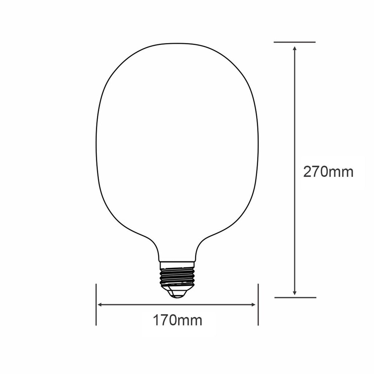 Classic Style E27 Opal Type M Dimmable Warm White LED 4W 2700K 320lm