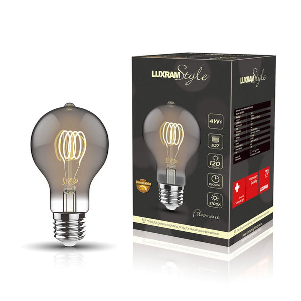 Classic E27 Dimmable Smoked LED GLS 4W 2100K 120lm