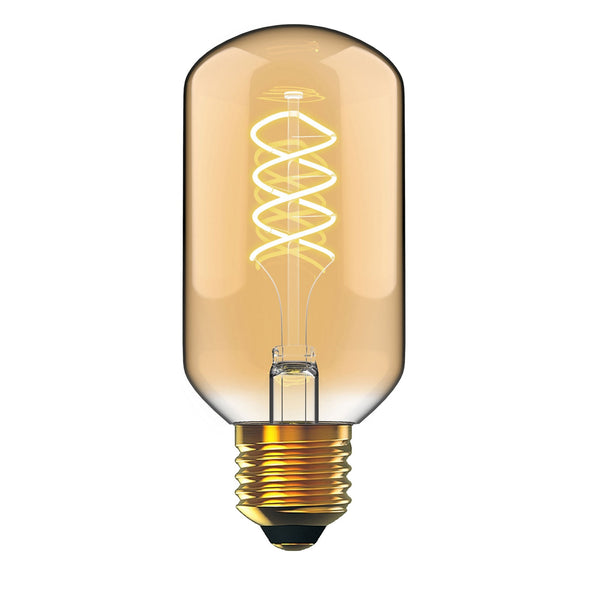 Classic Style Amber E27 Dimmable Extra Warm White Spiral Filament LED 110mm Tube 4W 2100K 200lm