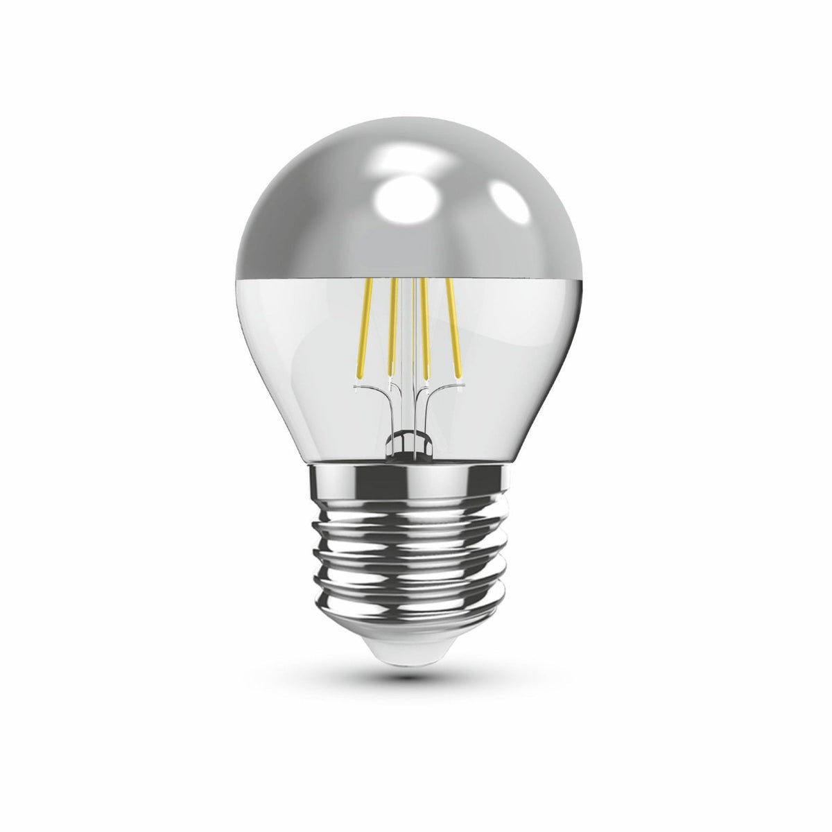 Classic Deco E27 Warm White Silver Top LED Golf Ball 4W 2700K 330lm