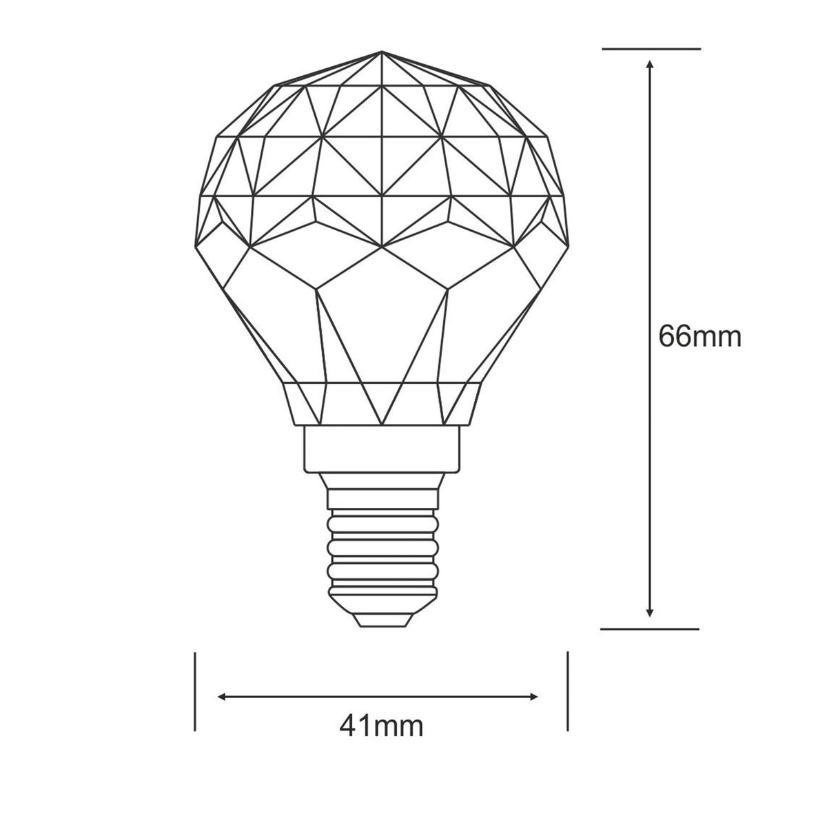 CrystaLED E14 Warm White LED Golf Ball 3W 3000K 300lm