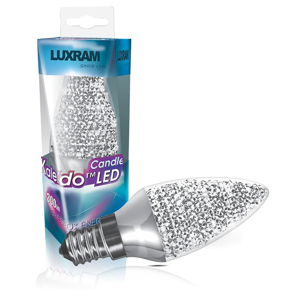 Kaleido E14 Dimmable Chrome & Crystal LED Candle 3.5W 3000K 250lm