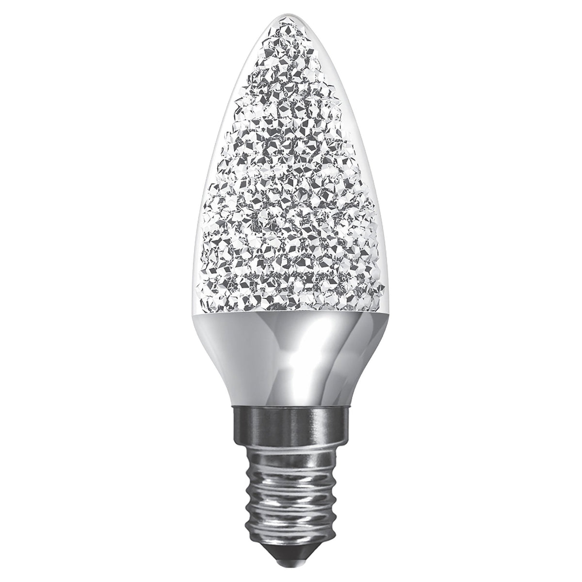 Kaleido E14 Dimmable Chrome & Crystal LED Candle 3.5W 3000K 250lm