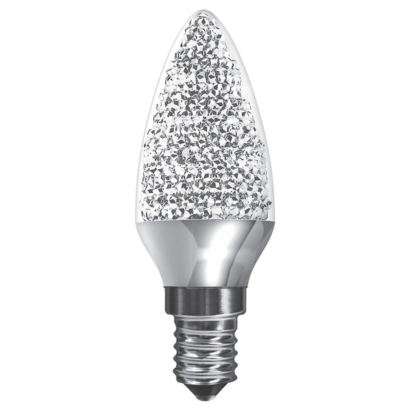 Kaleido E14 Dimmable Chrome & Crystal LED Candle 3.5W 3000K 250lm
