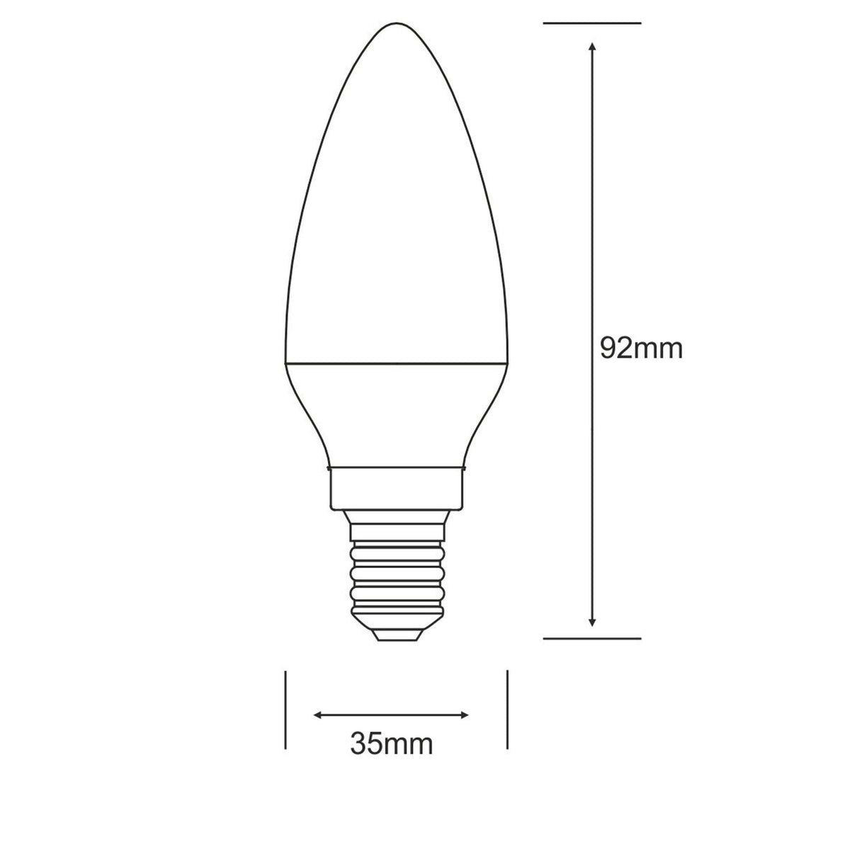 Kaleido E14 Dimmable Chrome & Crystal LED Candle 3.5W 3000K 250lm