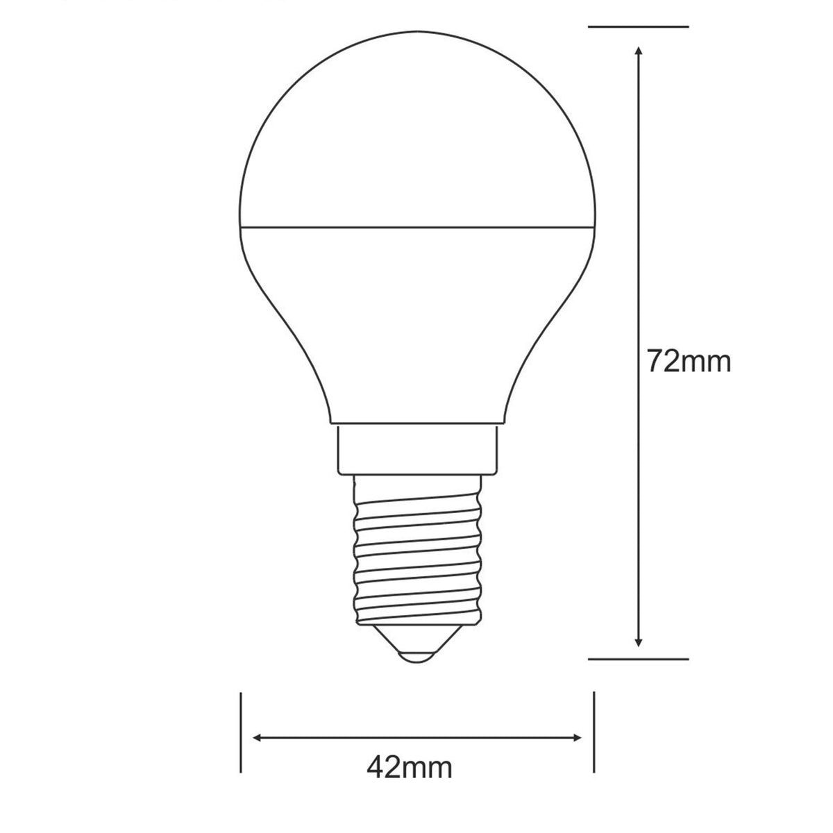 Kaleido E14 Dimmable Cool White LED Golf Ball 3.5W 6400K 270lm