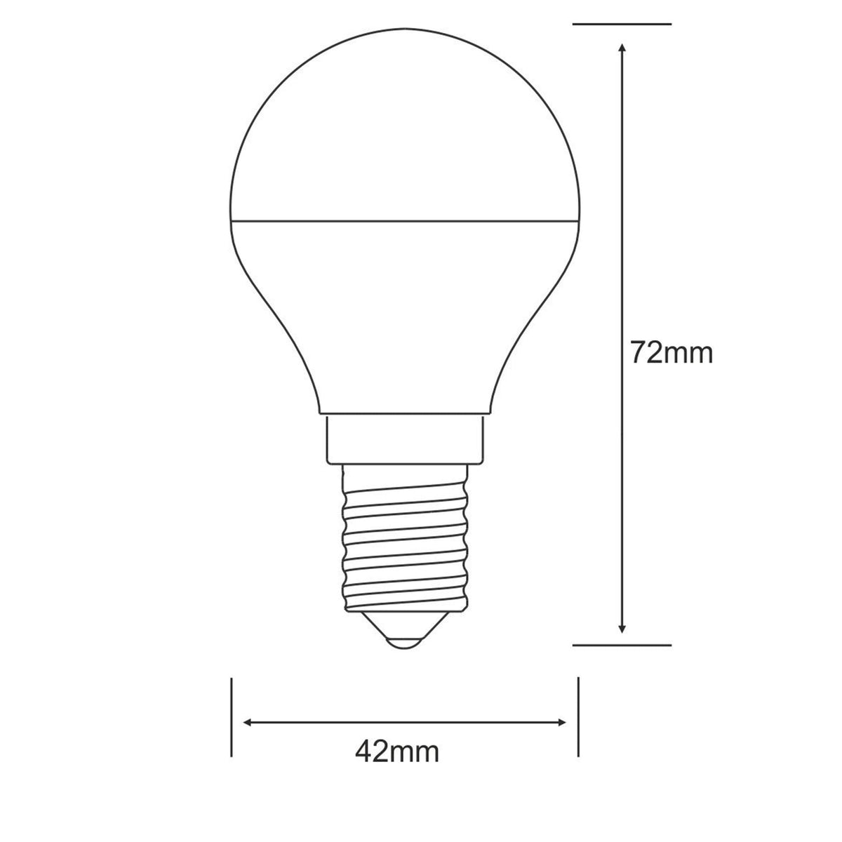 Kaleido E14 Dimmable Neutral White LED Golf Ball 3.5W 4000K 270lm