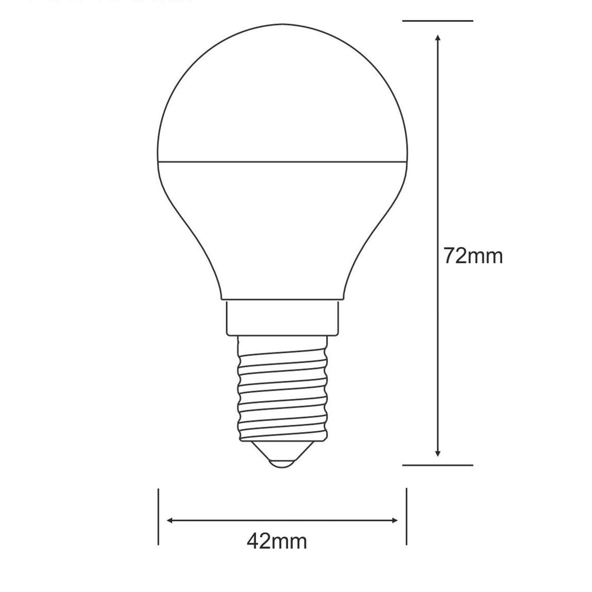 Kaleido E14 Dimmable Warm White LED Golf Ball 3.5W 3000K 250lm