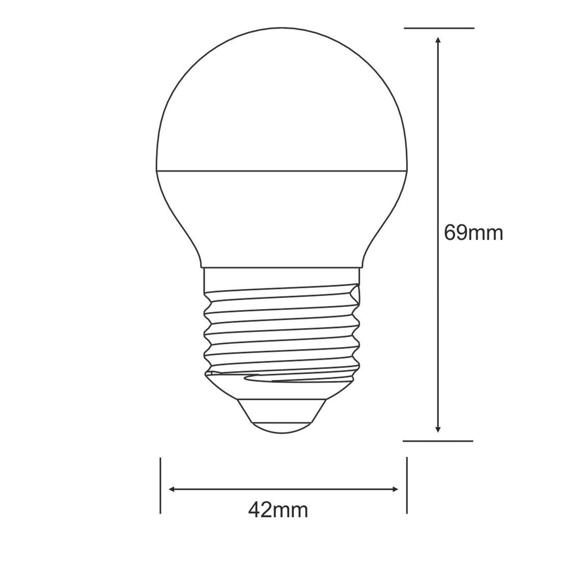 Kaleido E27 Dimmable Neutral White LED Golf Ball 3.5W 4000K 270lm